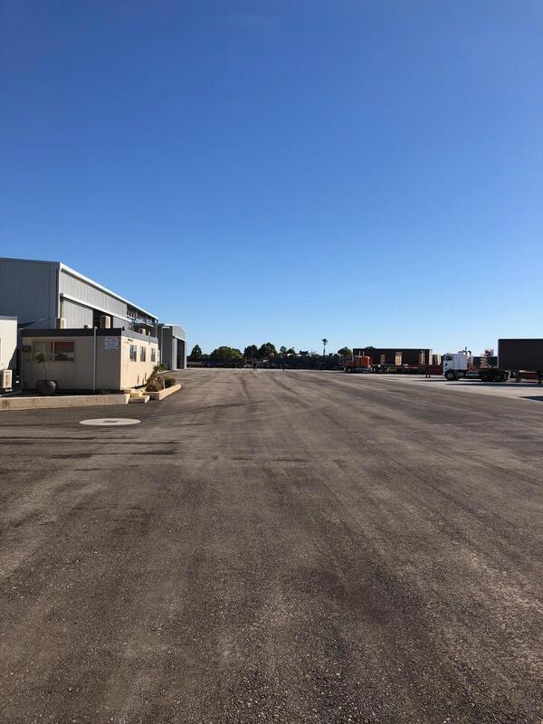 This is a photo of a hardstand driveway which is in the process of being installed by Coburg Road Tech